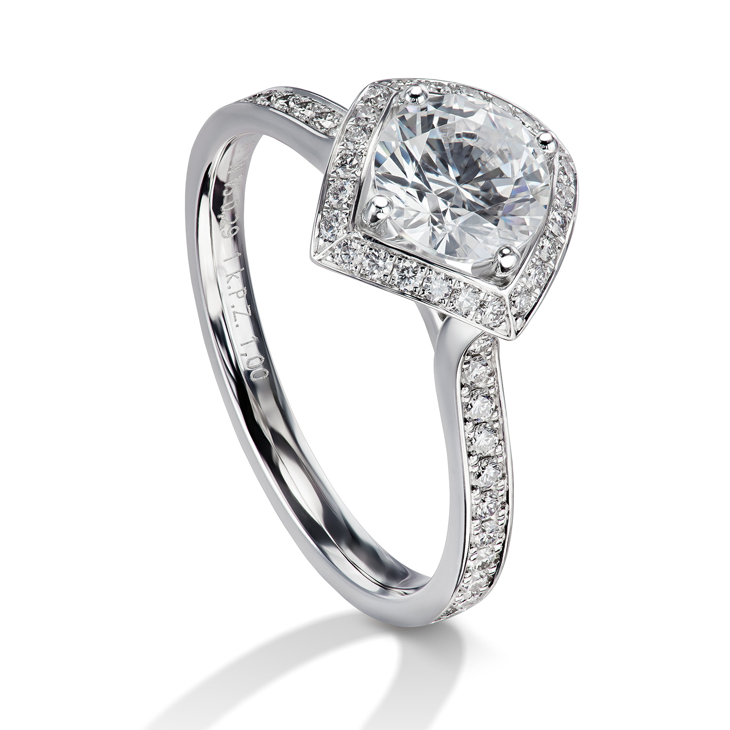 53-66681-P-0 Engagement ring Furrer Jacot dome