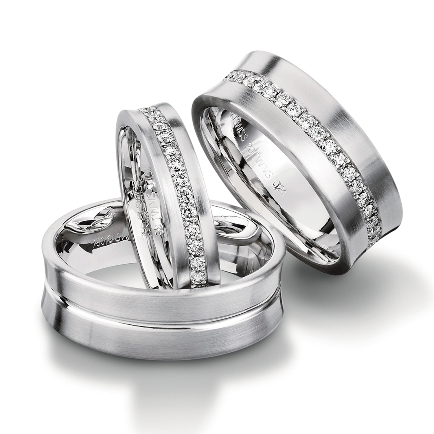 62-52570-0-0-white Diamond rings in gold, platinum, palladium and black with diamonds Furrer Jacot