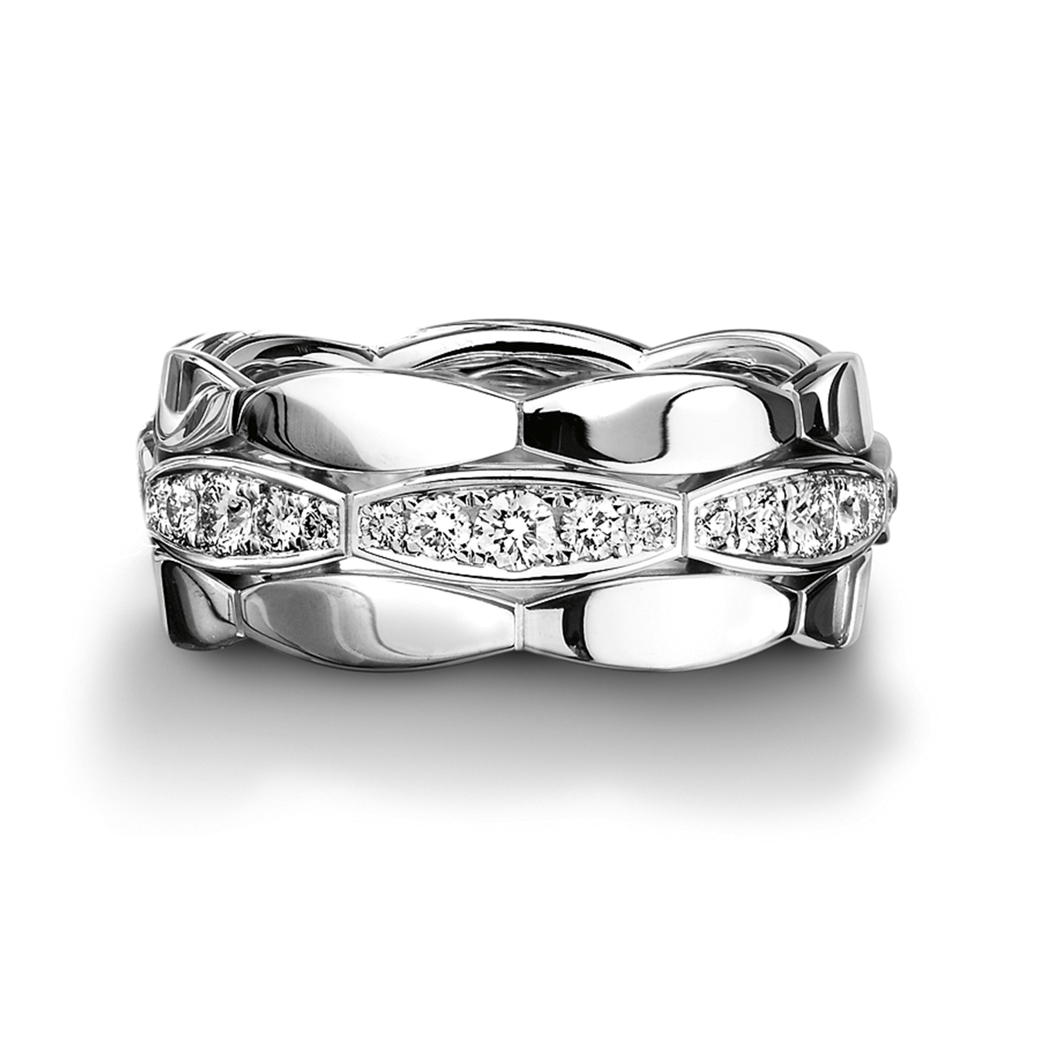 62-52620-0-0 Diamond rings in gold, platinum and palladium with diamonds Furrer Jacot