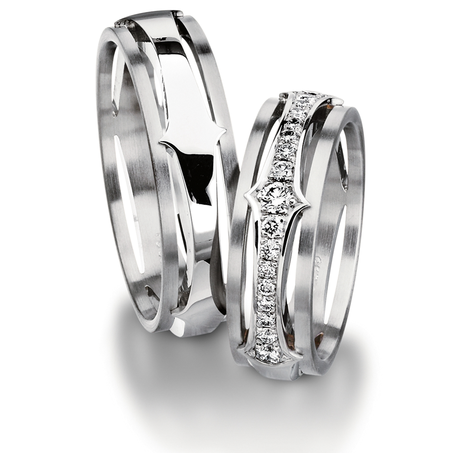 62-52950-0-0 Diamond rings in gold, platinum and palladium with diamonds Furrer Jacot