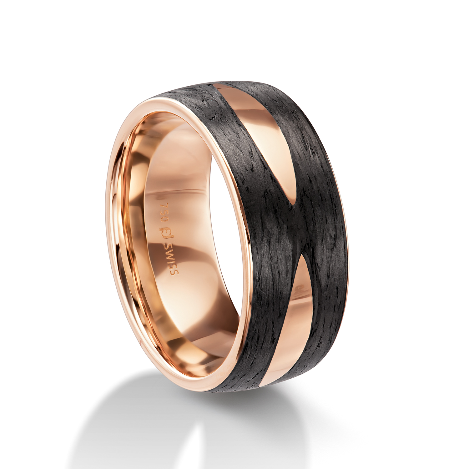 71-29150-0-0 Man's world black rings with carbon