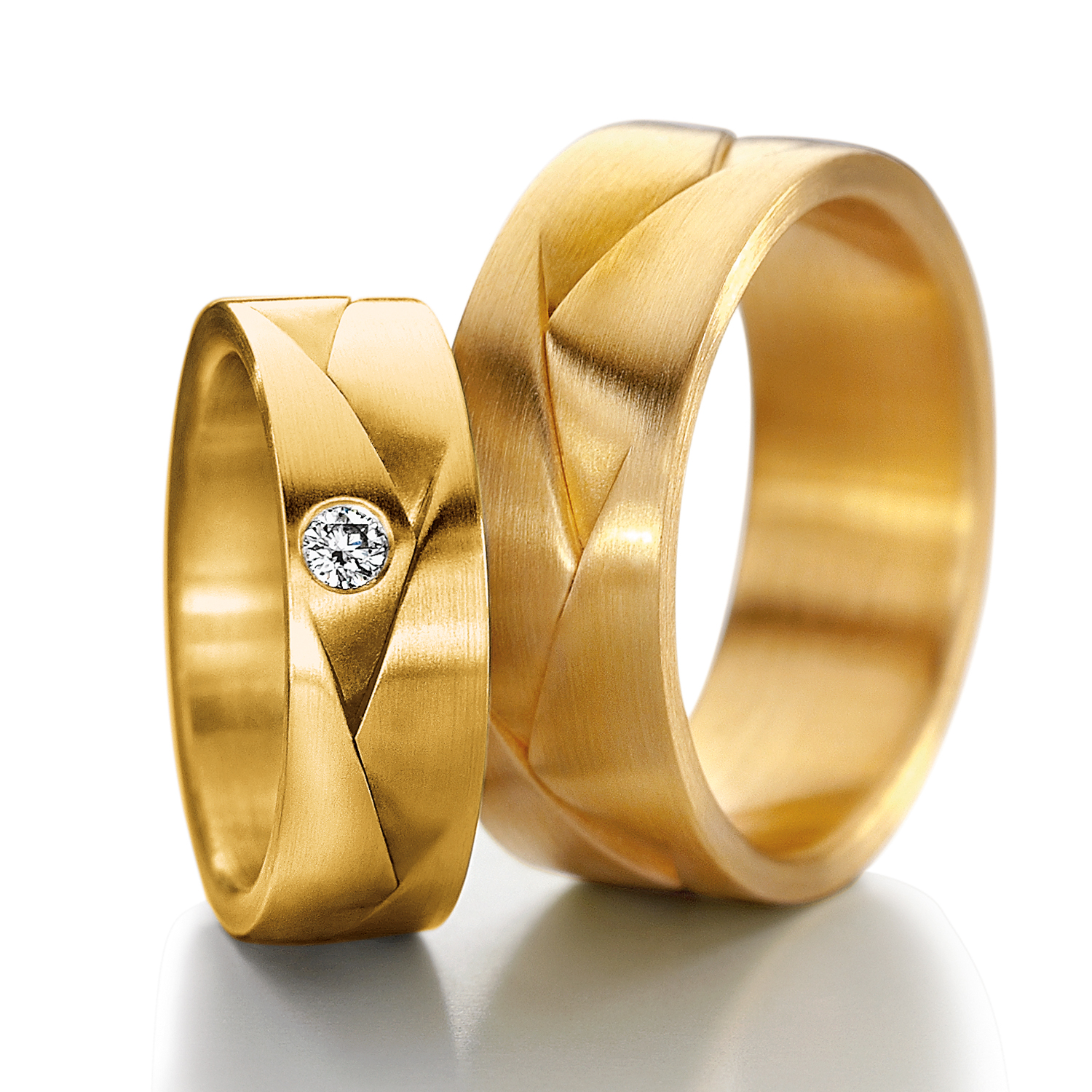 71-81220-0-0-yellow Rings in gold, platinum and palladium with diamonds Furrer Jacot