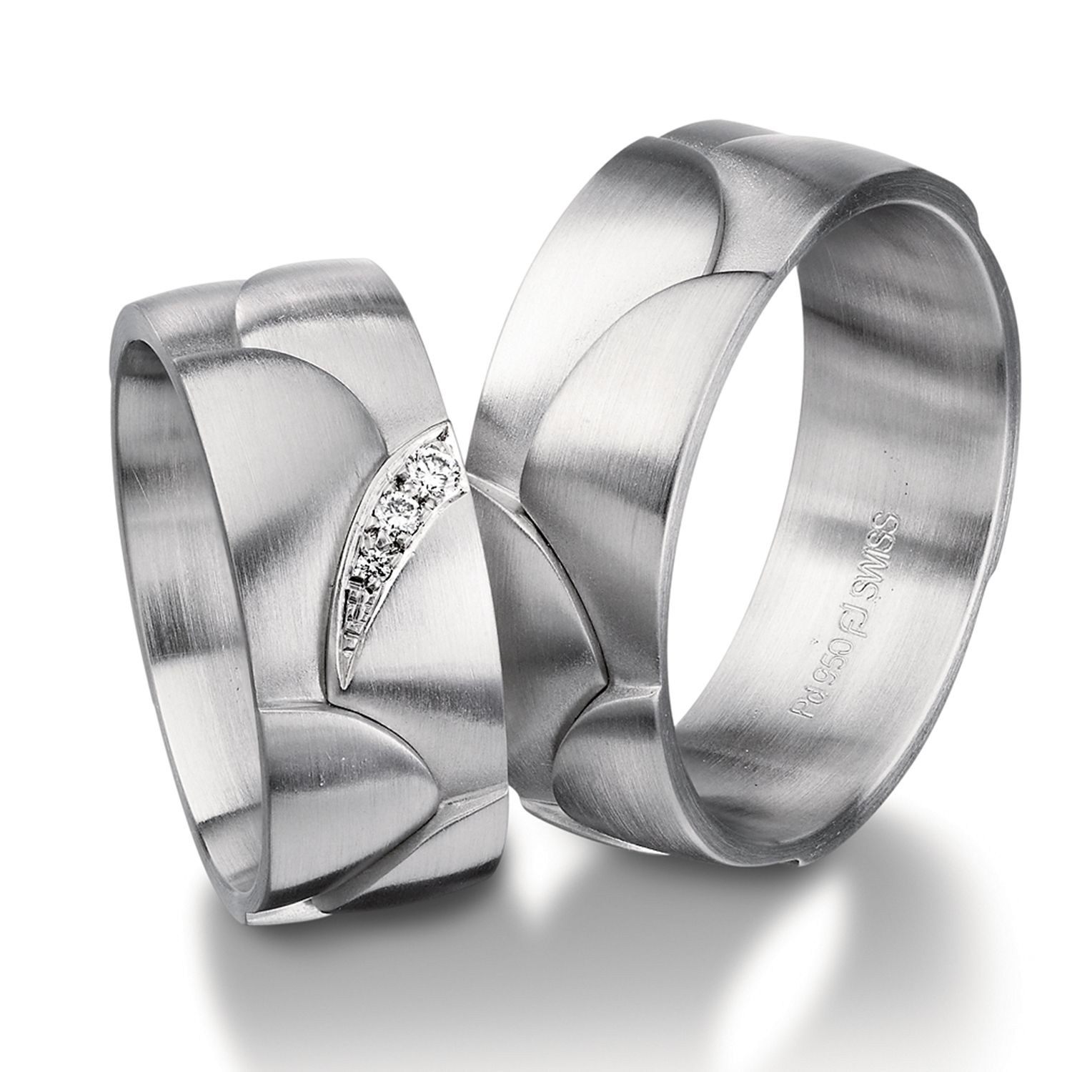 71-83360-0-0-white Rings in gold, platinum and palladium with diamonds Furrer Jacot