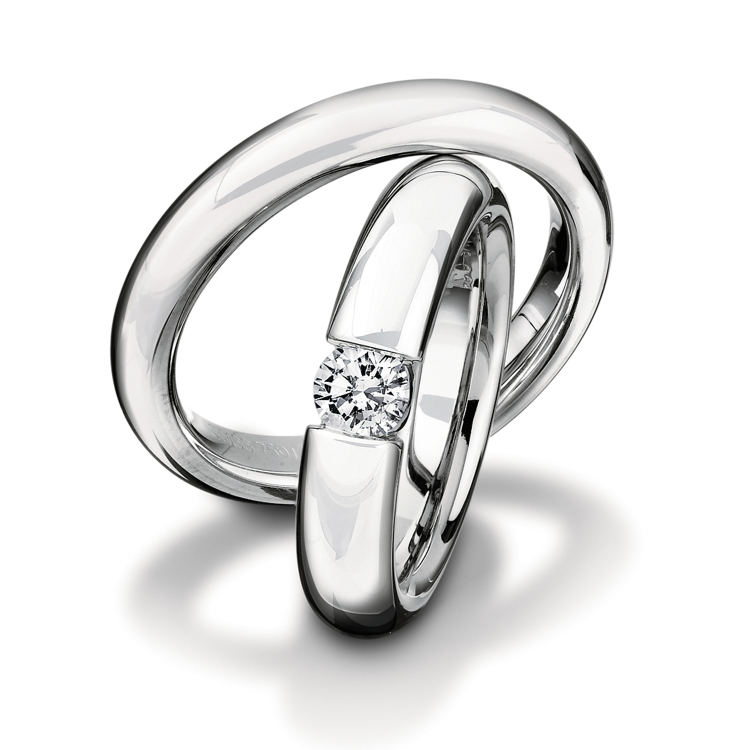 71-83700-0-0 Rings in gold, platinum and palladium with diamonds Furrer Jacot
