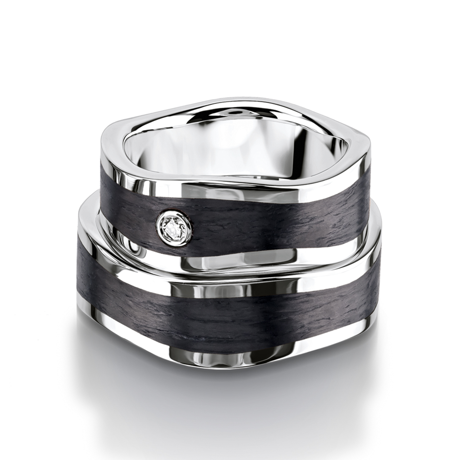 71-84130-0-0 wedding bands, wedding rings, in gold, platinum, palladium, bicolor, with diamonds, carbon, black