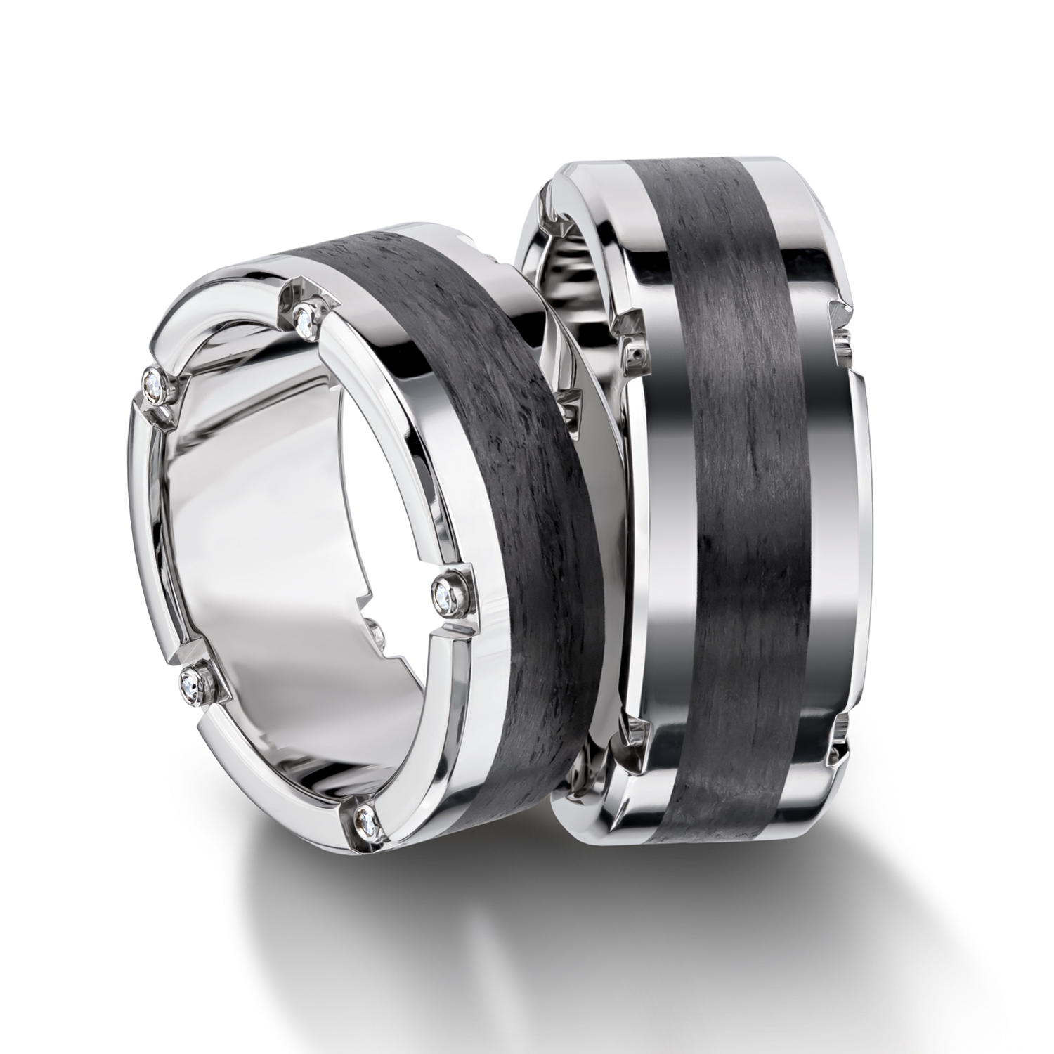 71-84160-0-0 wedding bands, wedding rings, in gold, platinum, palladium, bicolor, with diamonds, carbon, black