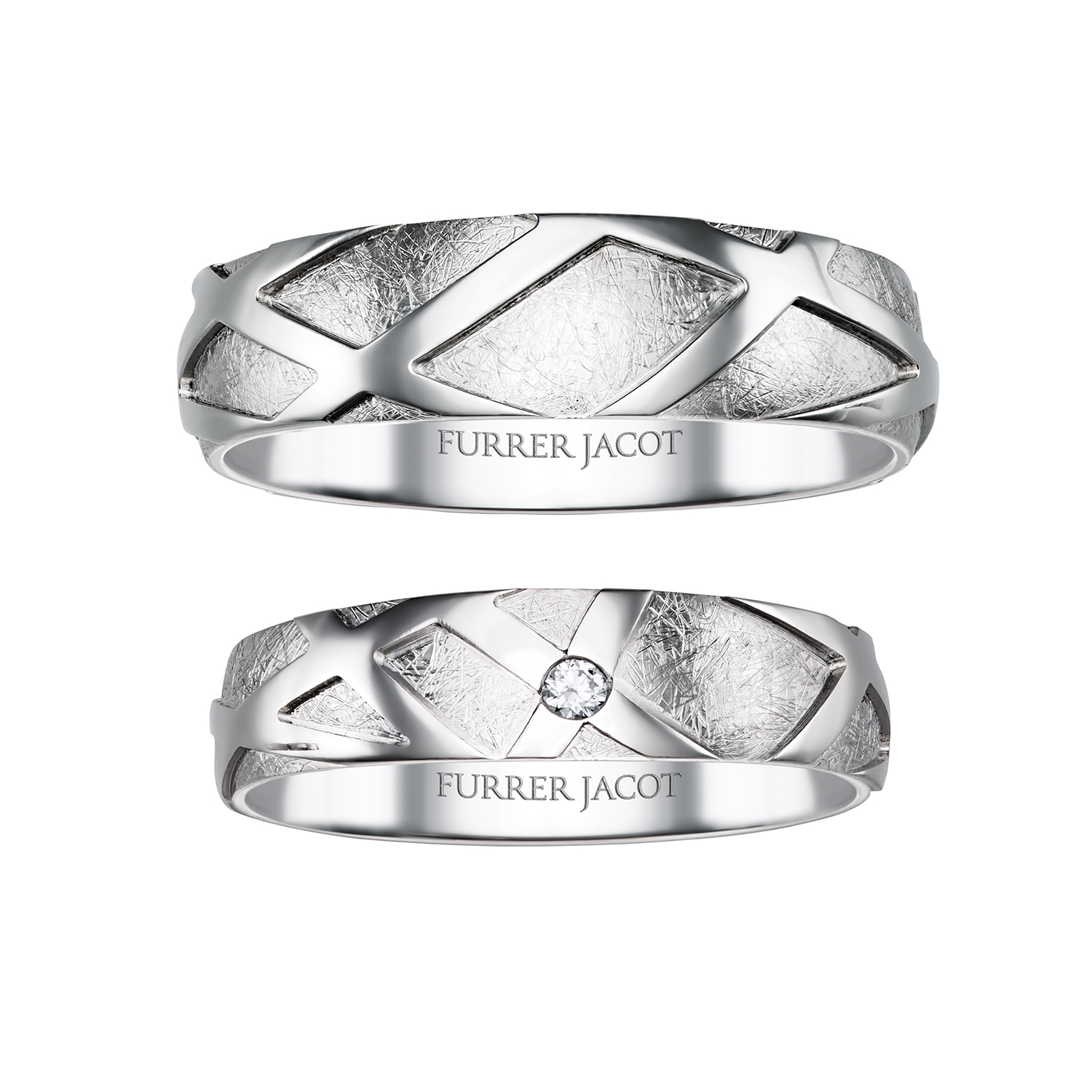 71-84620-0-0 Rings in gold, platinum and palladium with diamonds Furrer Jacot