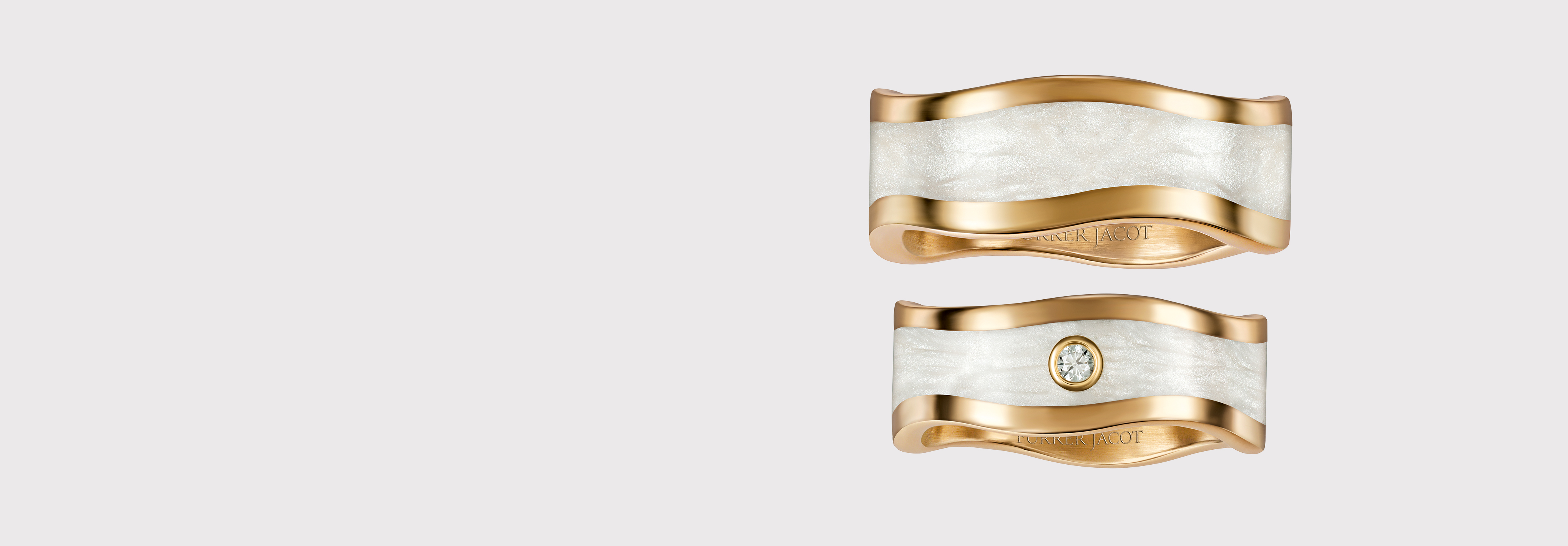 white ceram wedding bands white ceram wedding bands with diamonds and gold Furrer Jacot
