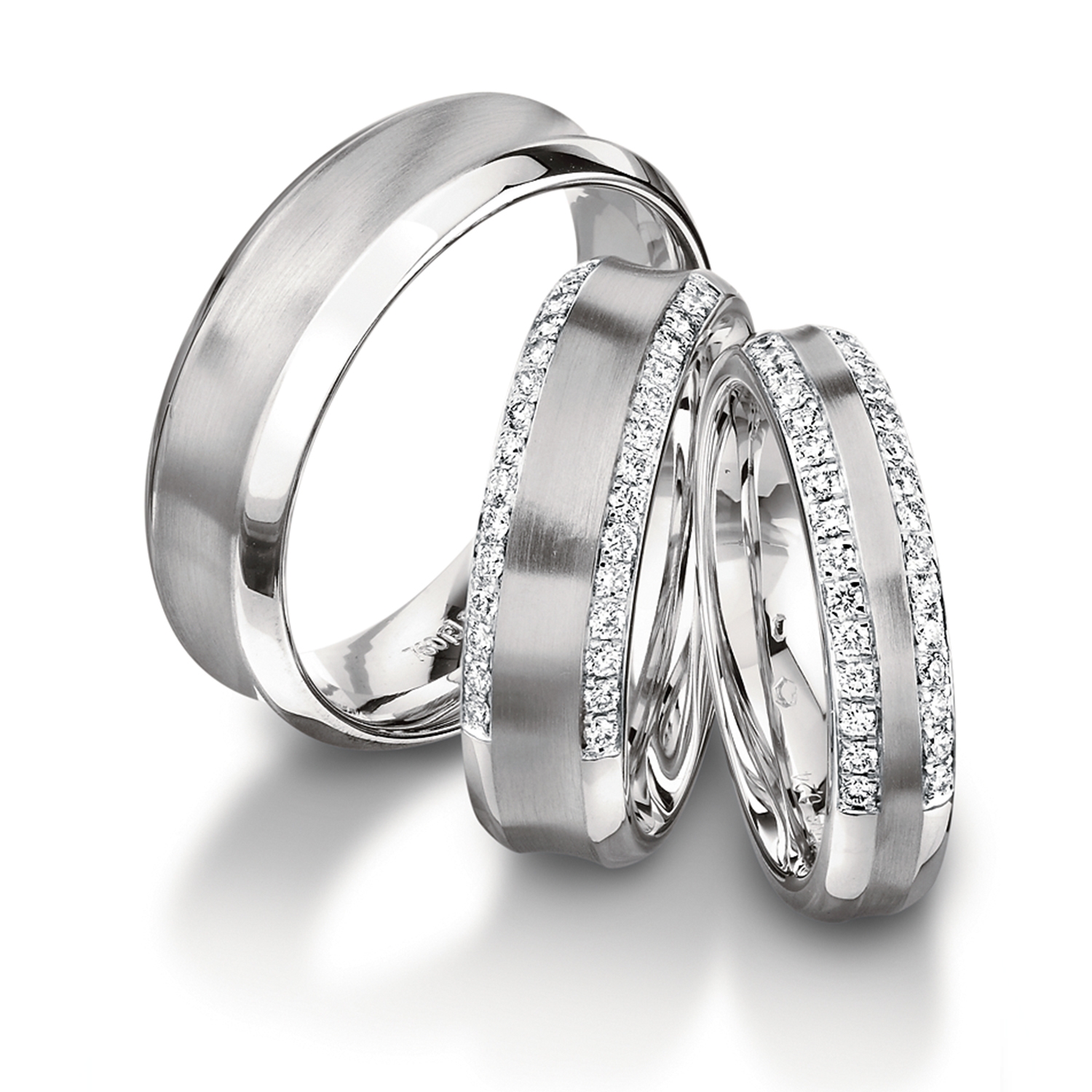 61-52550-0-0 Diamond rings in gold, platinum and palladium with diamonds Furrer Jacot