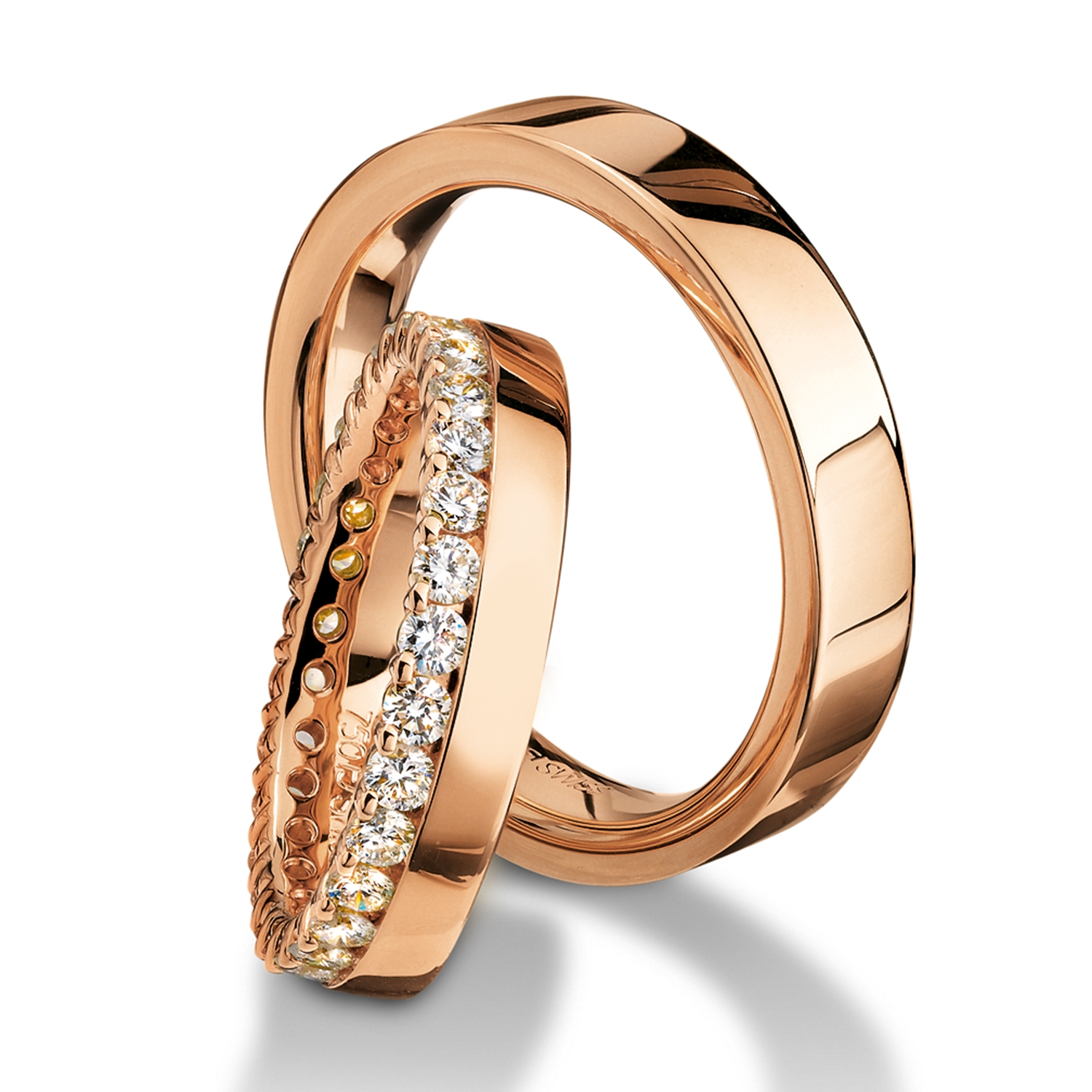 62-51590-0-0 Diamond rings in gold, platinum and palladium with diamonds Furrer Jacot
