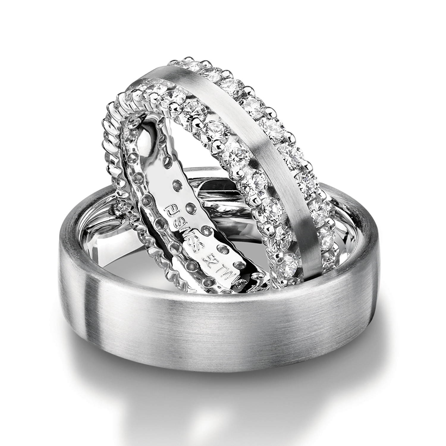 62-51600-0-0-white Diamond rings in gold, platinum and palladium with diamonds Furrer Jacot