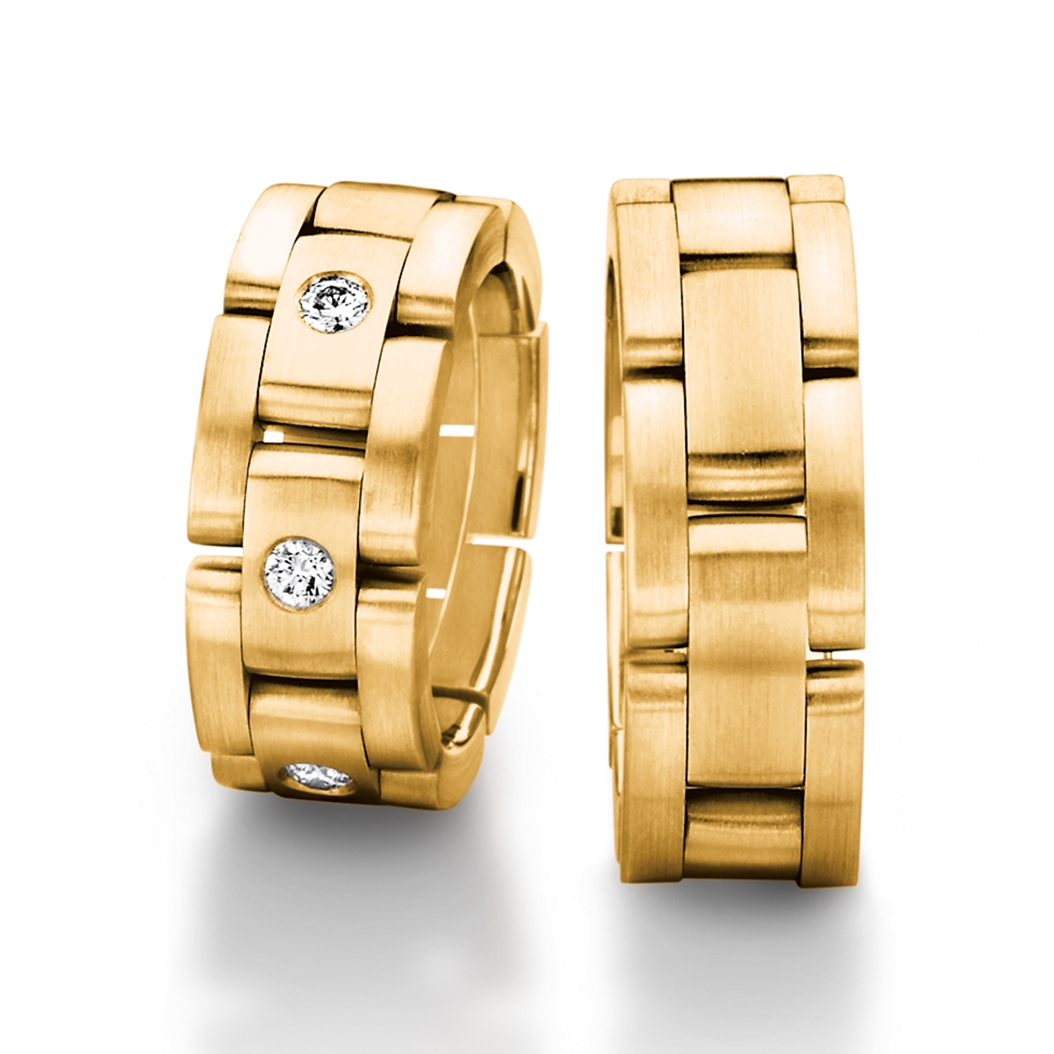 62-51770-0-0-yellow Chain rings in gold, platinum and palladium with diamonds Furrer Jacot