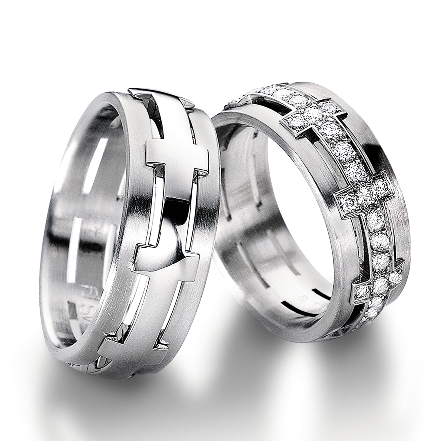 62-51780-0-0 Diamond rings in gold, platinum, palladium, carbon and black with diamonds Furrer Jacot