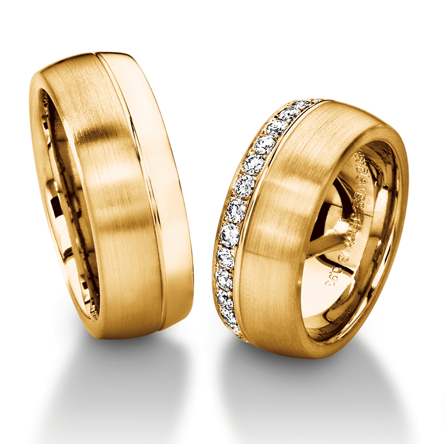 Diamond rings in gold, platinum and palladium with diamonds Furrer Jacot