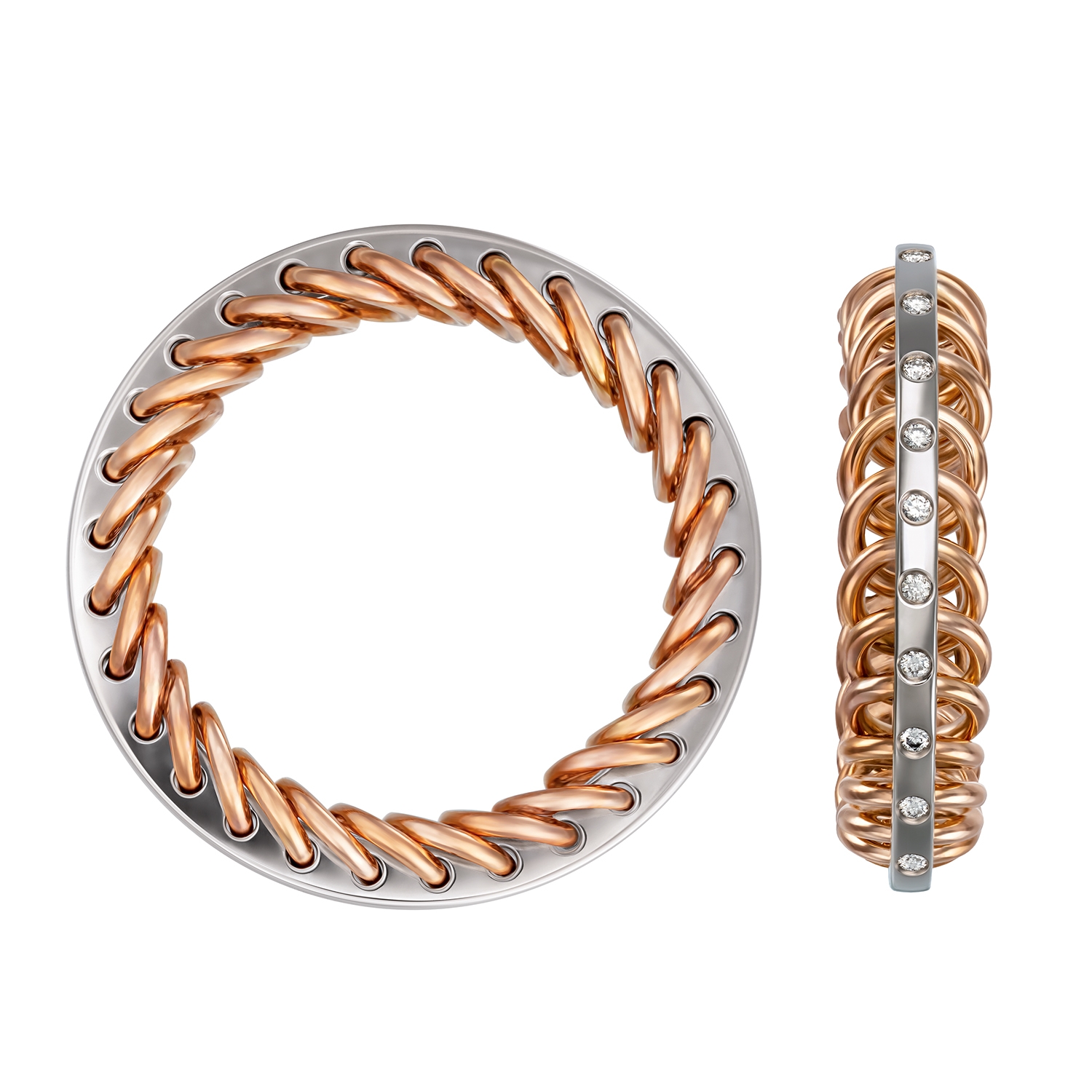 62-53220-0-0 Snakebone - Diamond rings in gold, platinum and palladium with diamonds Furrer Jacot