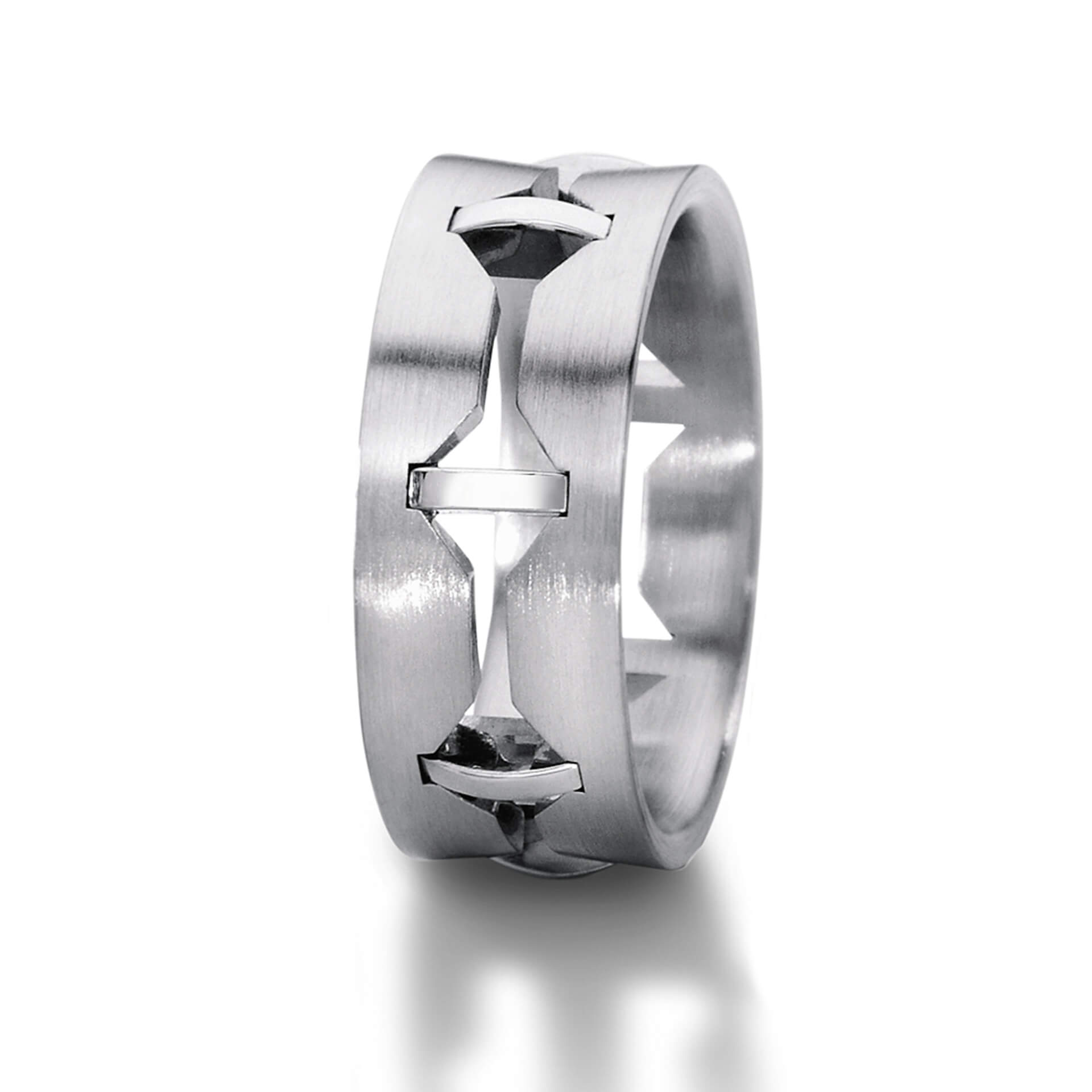 rings in gold, platinum, palladium, men's ring, wedding rings 71-22710-0-0_white