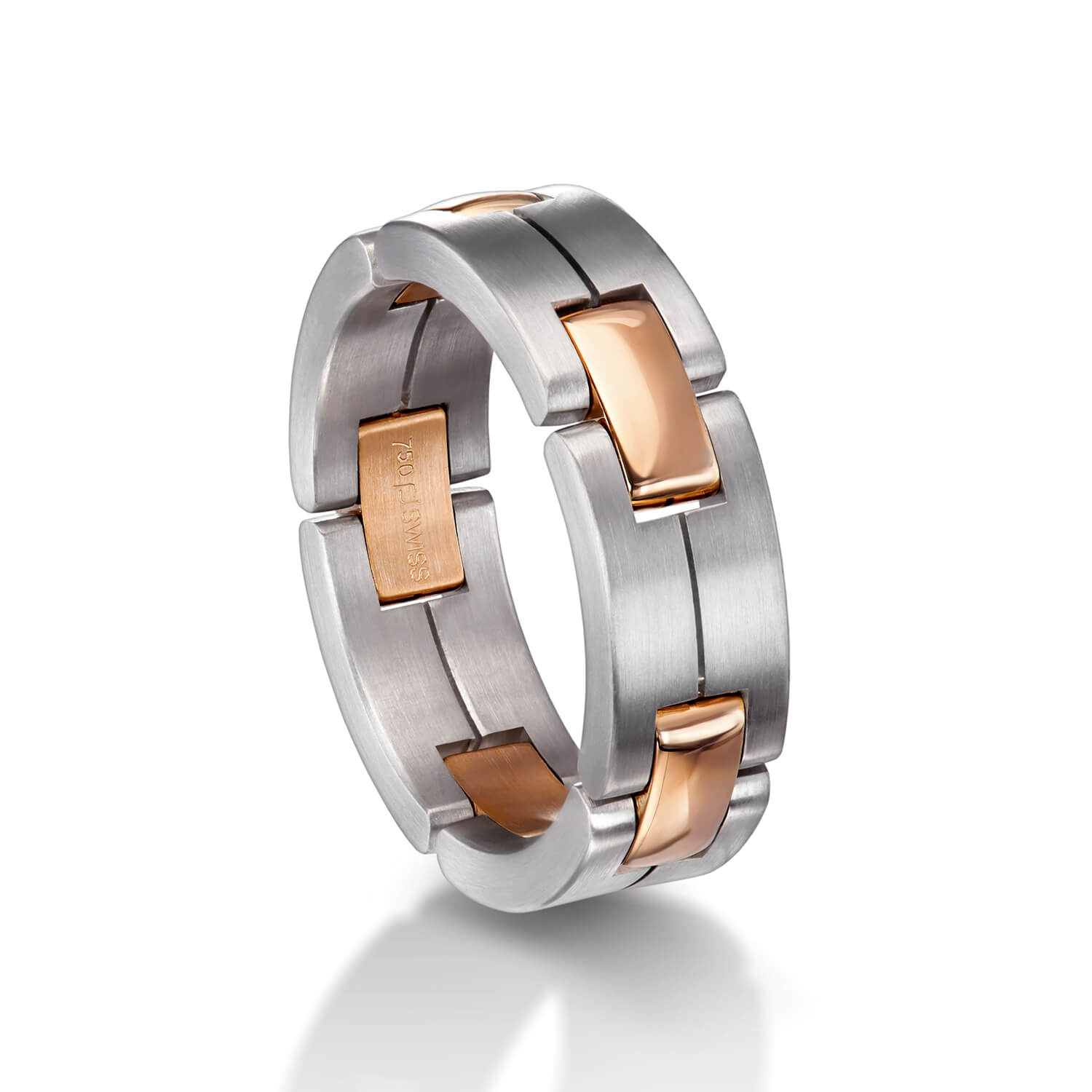 71-29000-0-0 Man's world wedding rings in white and red gold