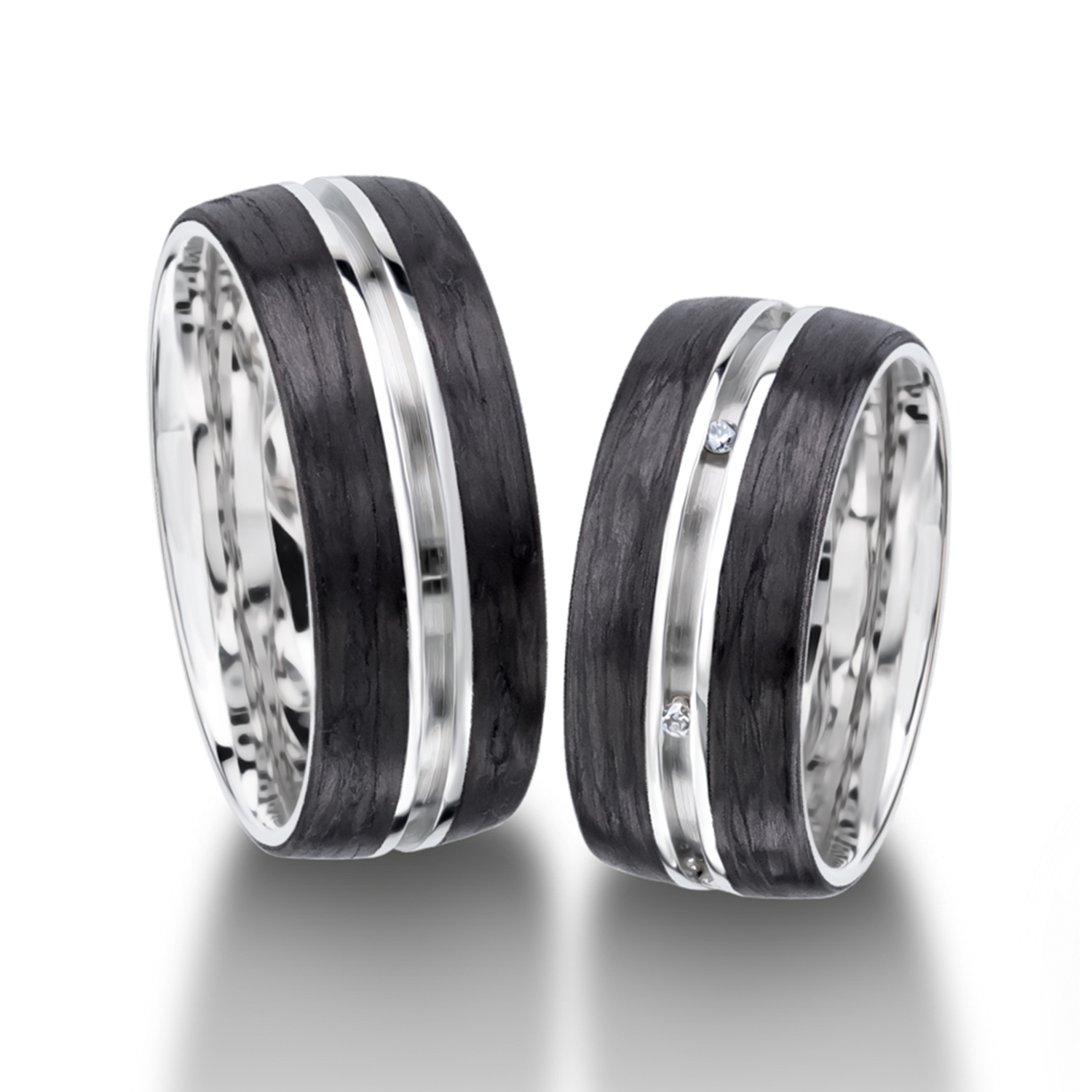 71-84080-0-0 Carbon rings in gold, platinum and palladium with diamonds Furrer Jacot