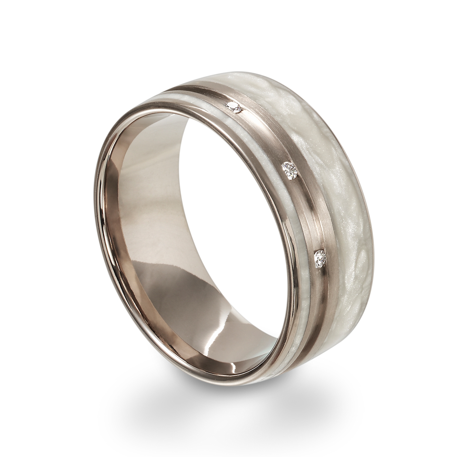 71-84140-0-0-Ceram White rings in gold, platinum and palladium Furrer Jacot with diamonds