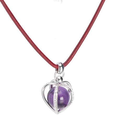 pendant with amethyst and diamonds