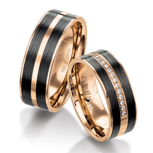 62-53160-0-0 wedding bands, wedding rings, in gold, platinum, palladium, bicolor, with diamonds, carbon, black