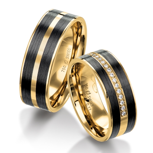 62-53160-0-0 wedding bands, wedding rings, in gold, platinum, palladium, bicolor, with diamonds, carbon, black