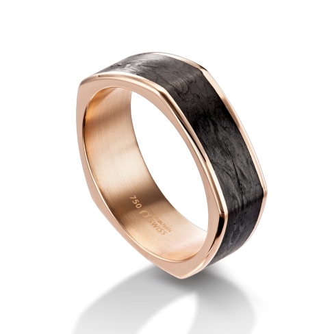 gents ring with carbon